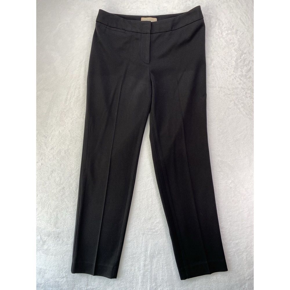 Talbots Mid-Rise Black‎ Career Ankle Dress Pant Trouser, 6P
